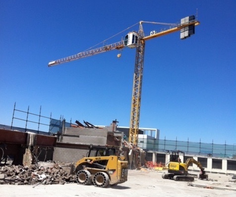 Tower Crane Mounted on Suspended Slab & Propped